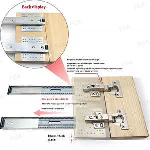Pintu ayun lipat Flip-Up Modern untuk ruang tamu, pintu saku tersembunyi dengan rel geser teleskopik - Product Image 2