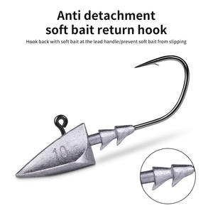 Newbility Pesca Jig Head Striped Bass <span class=keywords><strong>Fluke</strong></span> Señuelo ultra Point Hook Triangular Lead Jig Head Pesca Jighead Hooks Worm Hook - Product Image 3
