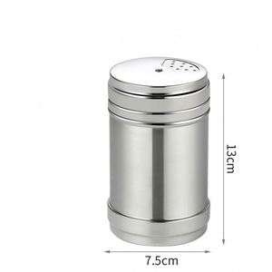 Custom Wholesales Multi Function Cooking <b>Bbq</b> Pepper Salt Jar Rotating <b>Lids</b> Design Dispenser Stainless Steel Spice Shaker - Product Image 4