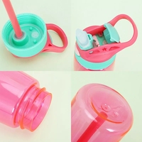 Bouteille d'eau en plastique avec paille 500ml/17oz, sans bpa, personnalisé, vie coloré, vente en gros, pour enfants, étudiants