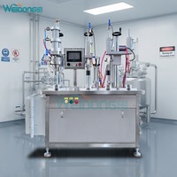 Machine de remplissage d'aérosols semi-automatique haute efficacité avec pompe pour gel de rasage post-mousse et produits en canettes BOV, pour un dosage précis du pétrole.