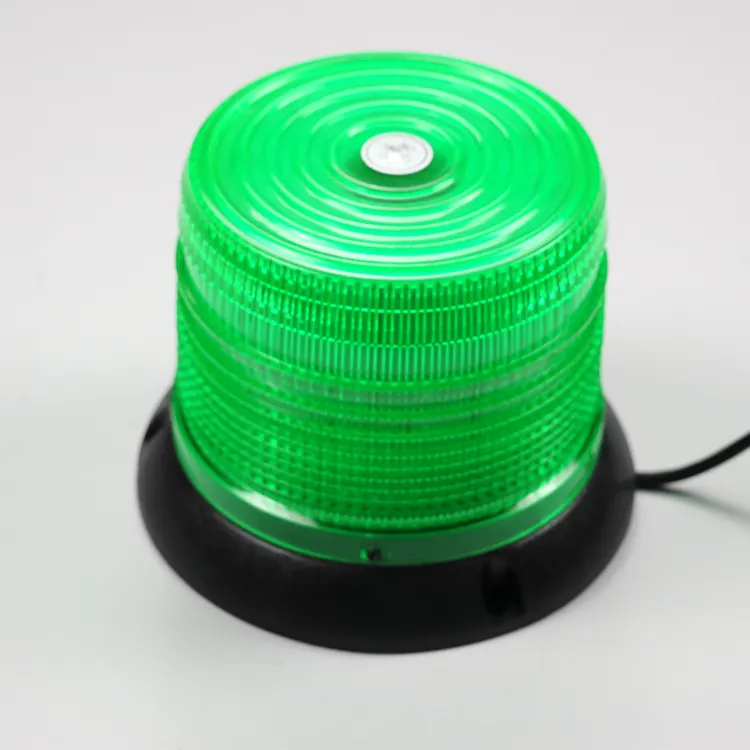 Lámpara led de emergencia con soporte de tornillos magnéticos de 60W, Super brillante, 12v, 24v, intermitente, luz verde giratoria