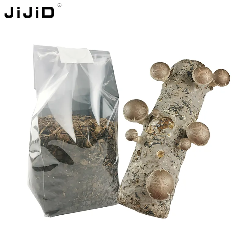 JIJID Transparent Polypropylene Mushroom Spawn Bags Autoclave Bags Breathable Mushroom Grow Bag With 0.5 Micron Filter