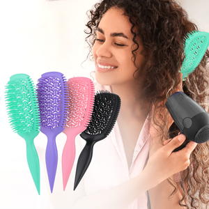 Peine de masaje ahuecado, cabeza de piel para el cabello, meridianos para hombres y mujeres, cepillo de pelo desenredante hueco esponjoso - Product Image 2