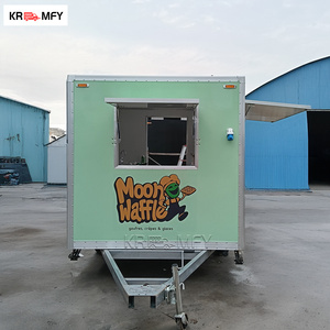 Carrito de Comida Móvil de 2 Ruedas con Barra de Remolque de un Solo Eje, Remolque Multifuncional para Exteriores para Venta de Snacks, Dulces y Papas Fritas - Product Image 3