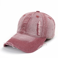 Gorras de Béisbol con Logotipo Bordado Personalizado, Estilo Desgastado, Sin Estructura, Gorras Tipo Dad Hat, Suministro de Fábrica