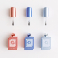 Ensemble de flacons en verre carrés de luxe personnalisés de 6 ml, 10 ml et 15 ml pour vernis à ongles UV, gel de construction pour ongles