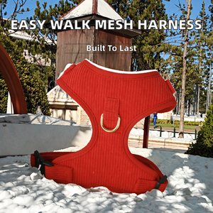 <span class=keywords><strong>Harness</strong></span> Anjing Korduroi Empuk Berbahan Mesh Bernapas, Model Step-In, Mewah, Nyaman,  Logo Kustom, Karet Teddy, Stok Tersedia - Product Image 2