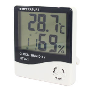 RONGCE大型液晶デジタル室内温度計湿度計24時間測定電池式壁掛けプラスチック時計 - Product Image 3