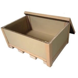Caja de Envío Plegable de Cartón Corrugado Resistente Honifill, Color Marrón, con Asa, Caja de Embalaje Personalizada para Logística, con Logotipo Personalizado - Product Image 1