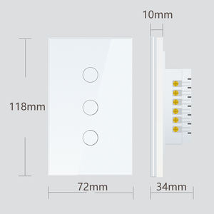 CNSKOU US 1_2_3_4 Gang maison intelligente APP télécommande voix lumière verre trempé tactile Wifi tuya interrupteur électrique mural - Product Image 6