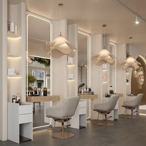 Diseño Interior Moderno y de Lujo para Barbería |   Muebles de Salón Personalizados, Ecológicos y Duraderos con LED |   Solución Integral Llave en Mano para Belleza - Product Image 1