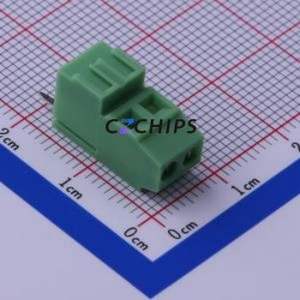 KF128H-3.5-2P Screw Terminal Block Through hole Component (THT),P=3.5mm Connector 1x2P 3.5mm Green Through Hole - Product Image 1
