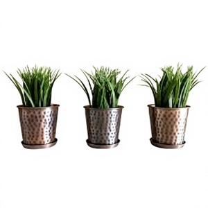 Handmade Classic Copper Antique Finished Metal Planter Luxury Durable Stainless Steel Smallest <b>Window</b> Bedside Home & Garden - Product Image 1