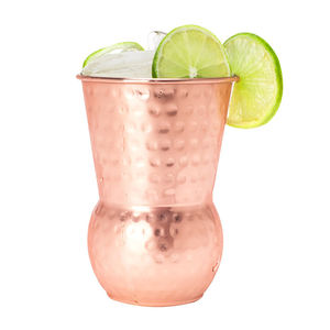 Tazza Moscow Mule in Rame e Acciaio Inossidabile Martellato Stile Indiano Personalizzato, Bicchiere da Cocktail in Rame - Product Image 3