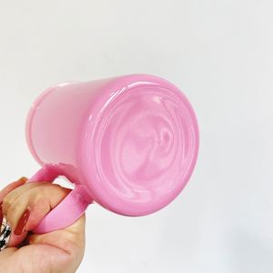แก้วกาแฟสีขนาด 17 ออนซ์ สำหรับงานซับลิเมชั่น พร้อมฝา PP และหูจับ - Product Image 4