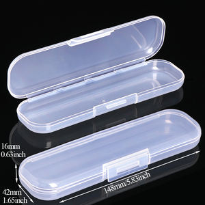 SUNSHING Custom Logo Facial Razor Storage <b>Box</b> Plastic <b>Makeup</b> Tools Organizer Clear Eyebrow Trimmer Case Eyebrow Shaver Container - Product Image 3