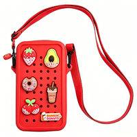 Sac à main mini en silicone Chinfai OEM avec logo personnalisé, pochette de téléphone portable de petite taille, sacoche à bandoulière, pochette de poignet