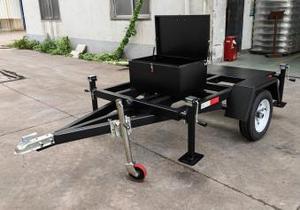 Remolque de 2 Ruedas con Capacidad de Carga de 800 kg y Estructura de Acero para el Transporte Móvil de Equipos Pequeños - Product Image 3
