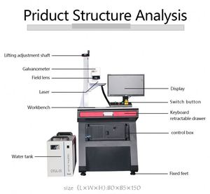 UV Laser Marking Machine Water Cooling Printer for <b>Plastic</b> Metal Leather Glass Cloth PLT/BMP/AI Logo Batch Coding Printing - Product Image 3