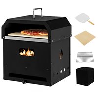 Four à pizza portable 4 en 1 multifonction et détachable de 16 pouces pour le barbecue et le camping.