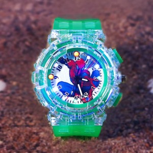 <span class=keywords><strong>Montre</strong></span> Enfant Spider-Man Grossiste Garçon Pédagogique à Aiguilles LED Clignotante Colorée Quartz - Product Image 3