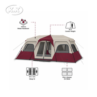 Tente de camping instantanée extra-large Kawagebo Kamp (KK) pour 12 personnes, tente familiale multi-pièces, logo personnalisé, tente d'extérieur