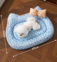 Nid d'œuf imperméable pour animaux de compagnie, lit pour chat et chien, motif léopard, coussin en peluche respirant, résistant aux éclaboussures, pour chiot et chaton, antidérapant, maison mignonne