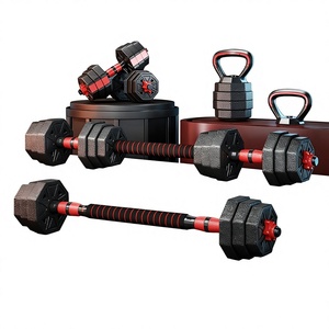 Ensemble d'haltères en fonte massives réglables en forme d'étoile pour la remise en forme à domicile, le remodelage corporel et le massage (vente en gros) - Product Image 1