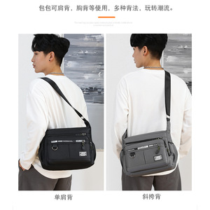 Bolso <span class=keywords><strong>Bandolera</strong></span> Cruzado Informal de Negocios Oxford Resistente al Agua para Hombre, Bolso de Hombro de Nailon Duradero con Múltiples Bolsillos - Product Image 4