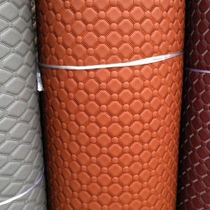 Paquet de tissus brodés en cuir, série de points de diamants, divers design, pour tapis de voiture, 5 pièces - Product Image 5