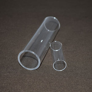 Tuyauterie en verre claire de cylindre de <span class=keywords><strong>quartz</strong></span> de silice de Borosilicate avec le feu de deux extrémités poli - Product Image 1