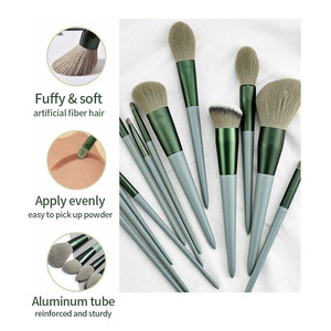 Nuevo set de brochas de maquillaje con cerdas suaves para rubor, sombra de ojos, corrector, base, polvo suelto y brocha de alto brillo. - Product Image 4