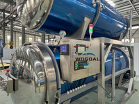 Stérilisateur industriel d'aliment à vapeur d'autoclave horizontal et stérilisateur de cornue de viande en conserve d'immersion de bain d'eau