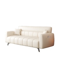 Sofá Cama de Cuero Pata de Gato Plegable de Doble Uso para Sala de Estar Pequeña, Dormitorio, Apartamento, Habitación de Alquiler, Sofá Sencillo