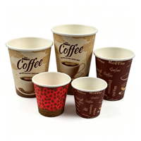 Gobelets à café en papier vert personnalisés avec manchons imprimés, gobelets écologiques résistants à la chaleur pour café, pique-nique, à emporter