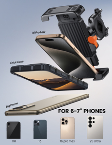 Soporte para Teléfono de Bicicleta Lamicall BCSP20, Operación con una <span class=keywords><strong>Mano</strong></span>, Plegable, para Motocicleta, con Bloqueo de Seguridad Antirrobo - Product Image 5