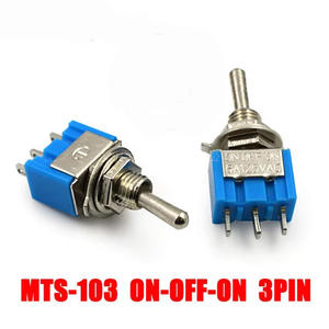डिय टॉगल स्विच ऑन-ऑन/ऑन-ऑफ 3पिन 3 स्थिति लेचिंग MTS-101/102/103/202/203 एसी 125/6a 250v/3a पावर बटन स्विच कार - Product Image 3