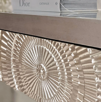 Table console luxueuse à 2 tiroirs en verre meubles en bois accrocheurs pour salon chambre hall hôtel villa maison