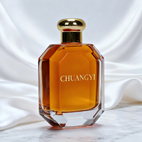 Bouteille de parfum vide de luxe transparente personnalisée de 100ml en verre avec boîte et vaporisateur de haute qualité