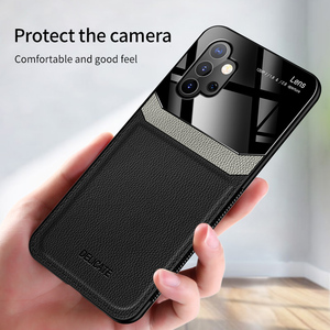 Funda de Piel Sintética para Teléfono Móvil, Estilo Ejecutivo, para A33 A32 <span class=keywords><strong>A52</strong></span> A21S A31 A71 A51 A53 A13 con Protección de Lente y Acabado de Espejo - Product Image 4