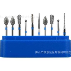 ชุดเตรียมฟันแบบเรียวขนาดใหญ่ Ya Yida Dental Diamond Burs 02 04 06 สำหรับเครื่องเจียรความเร็วสูง - Product Image 1