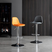 Silla de Comedor Moderna de Metal con Altura Ajustable, Giratoria, Ergonómica e Impermeable para Hogar, Restaurante y Hotel