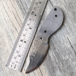 ใบมีดเหล็กดามัสกัสหยางเจียง ขนาด 60 มม. ขอบเรียบ ขนาดเท่าขนาดนิ้วโป้ง สำหรับทำมีด DIY สำหรับงานกลางแจ้ง ชิ้นส่วนสำหรับเครื่องมือทำมือ - Product Image 4