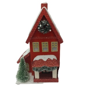 Casa de Papel <span class=keywords><strong>Navideña</strong></span> Hecha a Mano, Aldea de Nieve de Papel con Luces LED, Decoración <span class=keywords><strong>Navideña</strong></span> para Mesa - Product Image 5