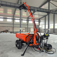 Heavy Duty 3.4m Remorquable Petite Remorque à bûches Quad ATV à 4 Roues Motrices