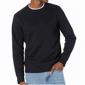 Sweat-shirt personnalisé 100% coton French Terry, coupe oversize, épaules tombantes, col rond, pull pour homme, streetwear uni, vente en gros TKAN7762 - Product Image 1