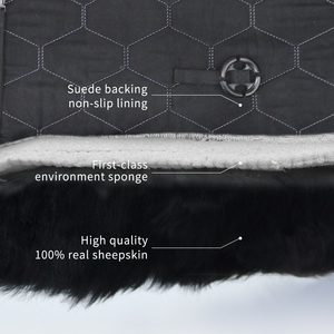 Housse de siège de voiture <span class=keywords><strong>en</strong></span> fourrure de mouton australienne Okayda, respirante, 140x55cm, ajustement universel pour l'hiver, pour la sellerie et la décoration automobile - Product Image 6