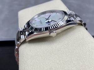 Reloj Mecánico de Lujo de Calidad Superior, Resistente al Agua en Dos Tonos, 41 mm, Acero CFactory 904L, Movimiento 3235, Jubilee con 126-334 Diamantes - Product Image 5