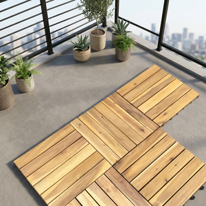 DIY interlocking acacia deckingTiles 300*300mm for interior - exterior home decor garden decor terrace decor back yard - Product Image 5
